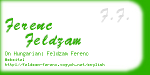 ferenc feldzam business card